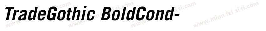 TradeGothic BoldCond字体转换